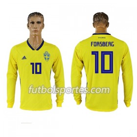 Camisetas Suecia Forsberg 10 Primera Equipacion Mundial 2018 Manga Larga